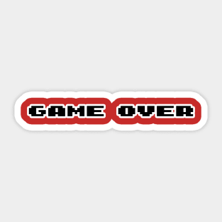 Video Games Game Over Screen Sticker